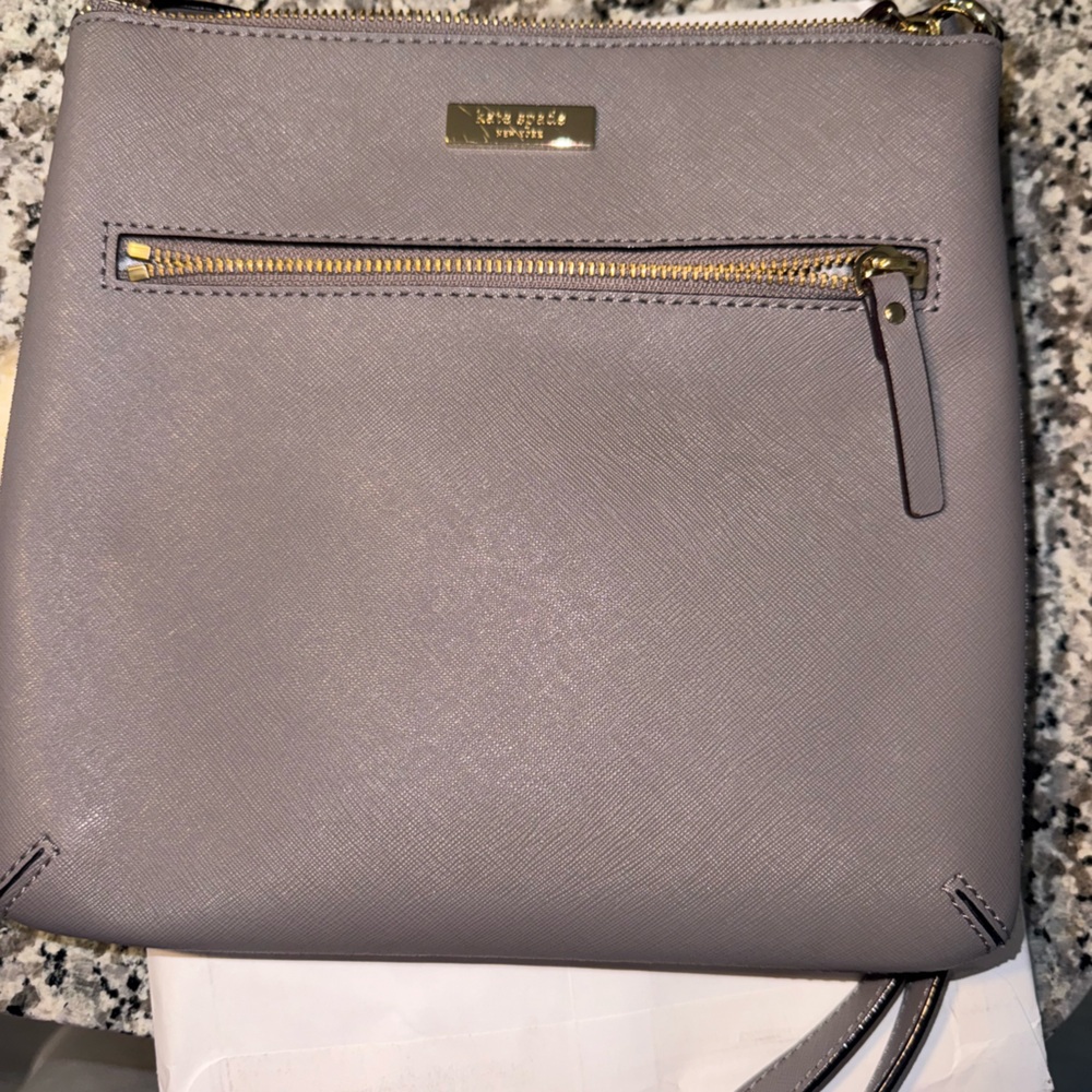 Michael Kors Grey Crossbody Bag with Gold Accents